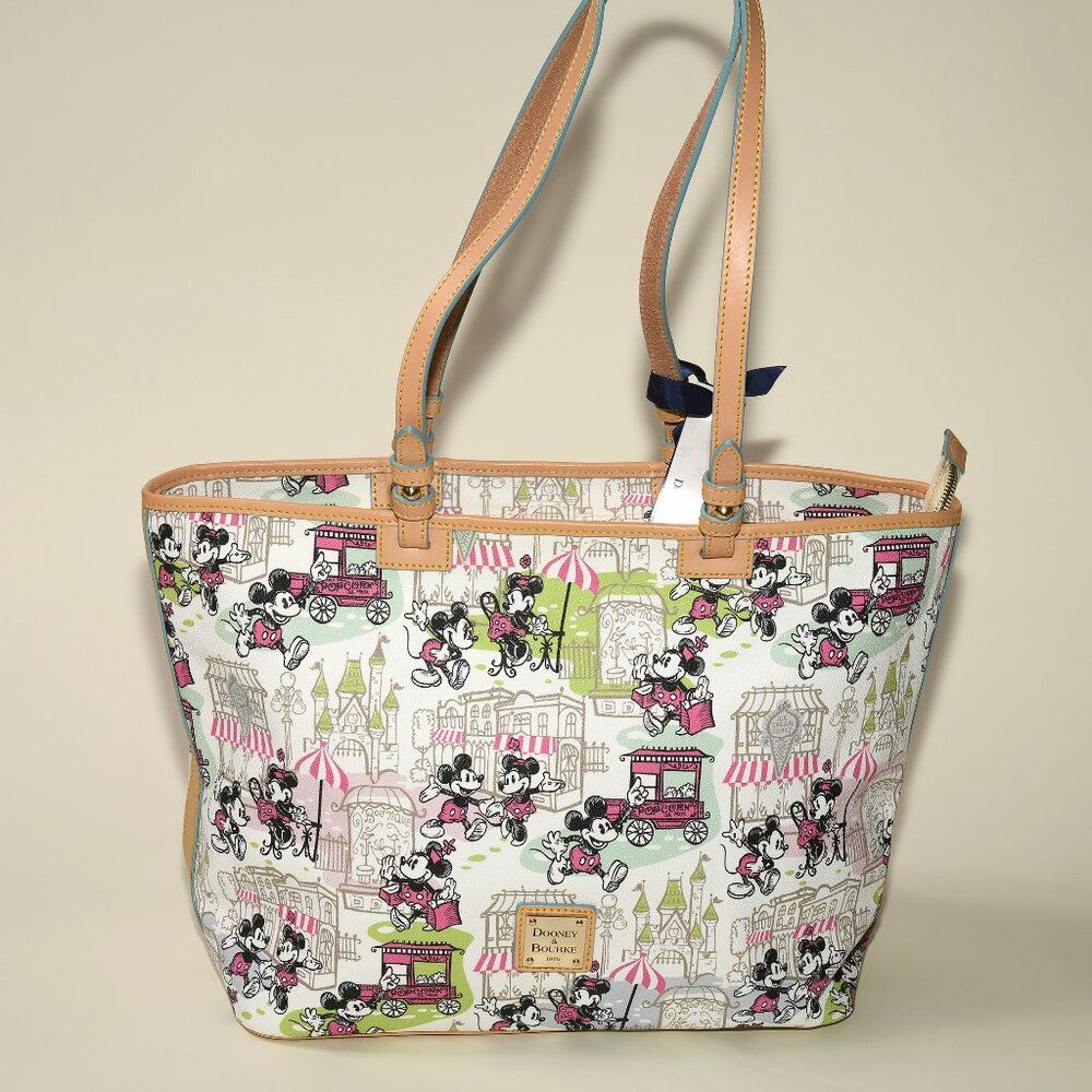 Disney Parks Minnie & Mickey Dooney & Bourke Tote Bag NWT